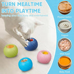 Long-Lasting Dog Lick Toy, Wobbly Dog Enrichment Lick Bowl to Keep Dogs Busy, Interactive Stuffable Dog Treat Feeder for Boredom, Silicone Treat Dispensing Chew Toy(Light Blue,L)