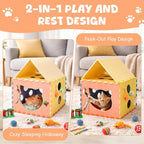 34Pcs Feather Wand Catnip Toy Set, Kitten Toys with Soft Pillow and Chew Rope, Interactive Cat Toys for Indoor Cats, Cat Play Set with Springs Balls and Bells