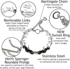 Herm Sprenger 2.25mm Prong Collar for Dogs Training – Quick Release Buckle & Swivel Ring for Easy Use – Made of Durable Chrome Plated Stainless Steel in Germany– (14-19" Neck)