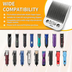 Size 3/4HT Detachable Pet Grooming Clipper Blade with Ceramic Cutter, 19mm 3/4 Inch Cut Length, Silver, Compatible with Andis, Oster A5, Wahl KM10, 1 Pack