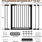 Mumeasy 36" Tall Baby Gate, Walk Through Dog Gate for Stairs & Doorways | Extra tall design, secure pet barrier, one hand operation, easy access, for dogs cats babies toddlers