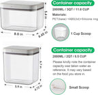 TBMax 2 Pack Large Dog Treat Container Bins 2 Qt + 3 Qt with One-Press Flip-up Lid, Airtight Pet Dog Cat Treat Jar for Countertop, Pet Biscuit Canister Cookie Holder