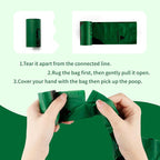 Certified 100% Home Compostable Poop Bags for Dogs, 120 Count Guaranteed Leak Proof and 18 Microns Extra Thick Waste Bag, 8 Rolls of Plant Based Doggie Poop Bag, No Scented with ASTM D6400 & EN13432