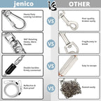 jenico Dog Tie Out Cable: 30 ft Dog Lead for Yard - Heavy Duty Chain Leash Outside for Small Large Dogs Up to 500 lbs - Outdoor Dog Runner Tether
