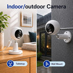 3MP Cameras for Home Security-Outdoor/Indoor, 5G/2.4G WiFi | Indoor Camera for Baby Monitor/Dog/Cat/Pet/Elderly, Color Night Vision, 24/7 SD Recordings/Cloud, Plug-in