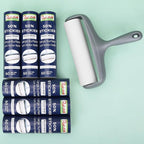 50% Stickier Large Surface Lint Roller Refill for Scotch-Brite Pet Hair Pickup Extra Sticky Large Lint Roller 8 inch Replacement Refills 6 Rolls, 60 Sheets per Refill, 360 Sheets Total