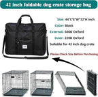 Dog Crate Storage Bag, 42 Inch Heavy Duty Waterproof Travel Bag with Handles for Foldable Wire Crates & Pet Supplies