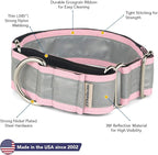 If It Barks - 1.5" Reflective Martingale Collar for Dogs - Adjustable - Made in USA - Strong, Durable, and Comfy - Ideal for Training - Suitable for Most Breeds - Large, Pink