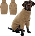 IECOii XXXL Dog Sweater,Warm Dog Sweaters for Extra Large Dogs Girl Boy,Stretchy & Cozy,Turtleneck Knitted Pullover for Pet Wear On Holiday,Easy On Doggy Sweatshirt for Labrador (Camel,XXXL)