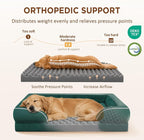 Comfort Expression Orthopedic Dog Beds for Large Sized Dog with Bolster | Waterproof Dog Couch Bed with Washable Cover & Non-Slip Bottom, Supportive Egg Crate Foam Large Pet Bed, 36x27 Inch