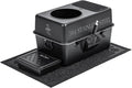 304 Stainless Steel Cat Litter Box, Fully Enclosed Leak-Proof & Rust-Proof Top-Entry XL Litter Box with Metal Scoop, Litter Mat, Side Clamps & Handles for Large Cats (Black, X-Large)