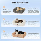 ZOMISIA Small Dog Bed, Cat Bed for Indoor Cats with Washable Cover, 20x19'' | Orthopedic Dog Beds for Small Dogs, Neck-Friendly Bolster, Low-Front Edge, Puppy Bed with Waterproof Removable Cover , Grey