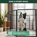 FXW Homeplus Indoor Dog Playpen with Divider Connectors, 40" H, 16 Panels | Calm Indoor Play Area, Two-Zone Layout, For Medium & Large Dogs, Patented
