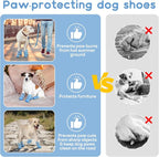 Allroaring Anti Slip Dog Boots for Summer Breathable Paw Protector,Blue 1# | Anti-Slip Sole, Daily Jogging, Dirt Resistance, Traction Grip, Breathable Mesh Fabric, Hook and Loop Fasteners, 4PCS Set