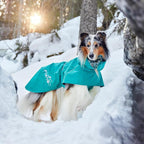 Hurtta Monsoon Coat II ECO, Wet Weather Dog Raincoat Coat, Peacock, 11 in