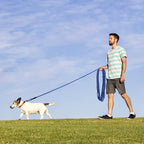 Long Dog Leash for Training 30Ft-Reflective Nylon Rope with Swivel Hook-Recall Agility Lead for Large Small Medium Dogs Outside Walking Hiking-Royal Blue Diam 1/2"