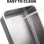 Stainless Steel Litter Box Kitten,Metal Cat Litter Box Low Entry,4" H | Cat Litter Pan Easy Clean-No Smell,indoor,Pet Toilet Supplies for Small Cats,Rabbit, Puppy,Kitty
