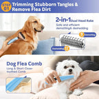 Dog Brush for Shedding 13pcs Bath Grooming Kit with Pet Nail Clipper and File - Dog Bath Brush Cat Grooming Supplies, Dematting Comb Bath Brush Shampoo Scrubber for Dogs and Cats