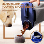 TIOVERY Dog Food Storage Container, 5-7 Lbs Airtight Pet Food Container, Cat Food Container Dispenser with Portable Handle, Pouring Spout and 4 Seal Buckles for Dogs Cats 2 Pack Blue