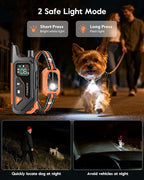 SLOPEHILL Mini Shock Collar for Small Dogs 5-30lbs,Featuring No Shock Mode | 4200FT Dog Training Collar with Remote, IPX8 Waterproof e Collar with Beep,Vibration,Safe Shock,Light,No Shock Modes (Orange)
