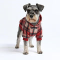 Spark Paws Dog Hoodie – Premium Dog Sweater for Small, Medium, and Large Dogs | Warm Outfits for French Bulldogs, Pitbull, Puppy, Winter Jacket Alternative - Red Plaid, M