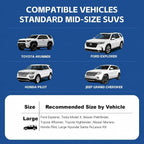 SUV Cargo Liner for Dogs,Waterproof Dog Trunk Cover with Side Flaps | Material: Waterproof PU Leather | Protection: 12.60" Side Flaps & 17.72" Bumper Flap | Fit: Most SUVs | Non-Slip Design