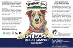 VERMONT SOAP Organic Pet Shampoo, Blueberry Natural Dog Shampoo, 640 oz | Organic olive oil, coconut & aloe vera, blueberry scent, gentle pet cleansing, USDA Certified Organic, sensitive skin formula