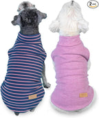KYEESE 2Pack Dog Sweater Warm Dogs Clothes Turtleneck Dog Sweaters for Small Dogs Girl Stretchy Pets Clothes Turtleneck Pet Sweatshirt Soft Pet Coats