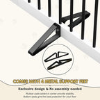 PUPETPO Freestanding Pet Gates with Walk Through Door, Dog Indoor Fence, Dog Gate for The House, Stairs, Extra Wide Pet Gate, Support Feet Included, 120 Inch Wide, 6 Panels 24" Tall, White & Black