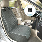 Bark Lover Deluxe Dog Seat Cover for Front Seat-More Durable Spill-Resistant Front Seat Protector, High Heat Resistant and Nonslip Front Seat Cover for Dogs Kids, Universal Size (Grey,1 Pack)