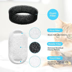 Tomxcute Cat Water Fountain, 3.2L/108oz Automatic Stainless Steel Pet Fountain Dog Water Dispenser, Ultra-Quiet Pump and 3 Replacement Filters & for Cats, Dogs, Multiple Pets
