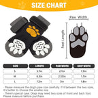 PUPTECK Anti-Slip Dog Socks with Double Sides Grips for Small Medium Large Dogs Hardwood Floors Prevents Licking, Dog Shoes for Hot Pavement Traction Control Paw Protector for Senior Dogs,Golden Paw M