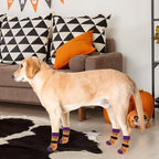 KOOLTAIL Anti Slip Halloween Dog Socks to Prevent Licking Paws, Dog Costume Boots&Paw Protector with Grippers for Hardwood Floors, Warm Winter Traction Control Booties for Small Medium Large Dogs, SM