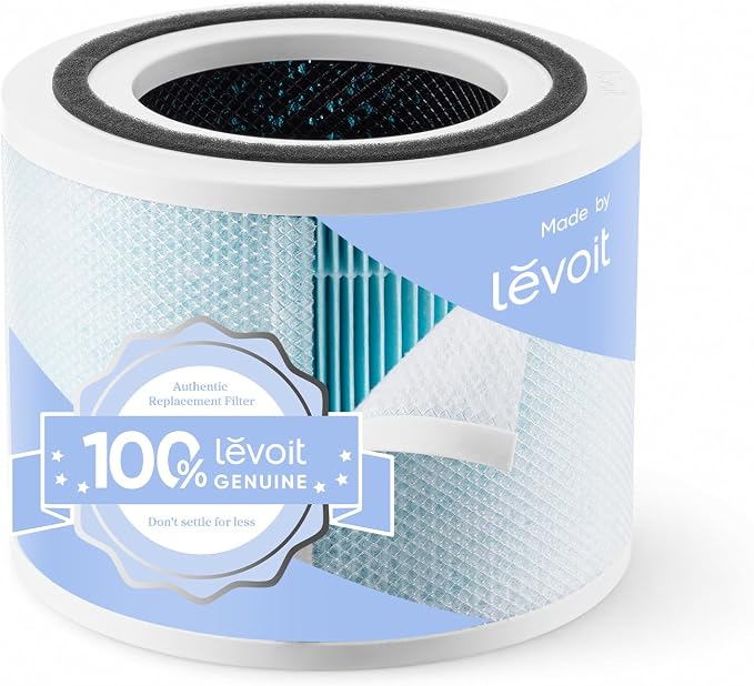 Levoit Core 300-P Air Purifier Smoke Remover Replacement Filter, 1 Pack | Genuine Core300S-P Filters, Supports HEPA Sleep Mode, High-Efficiency Activated Carbon, Core 300-RF-SR, Blue