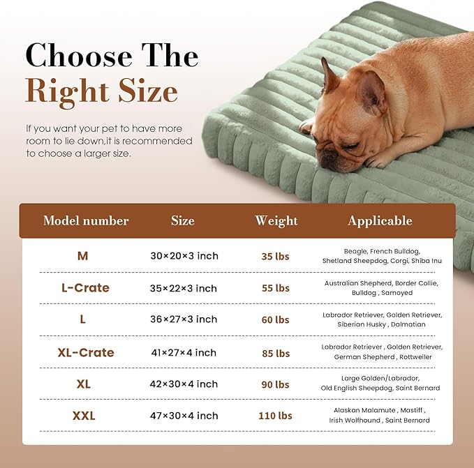 Dog Beds for Large Sized Dog, Orthopedic Foam with Waterproof Lining | Egg crate foam for joint support. Soft plush surface. Non-slip bottom. Removable & machine washable cover. OEKO-TEX certified