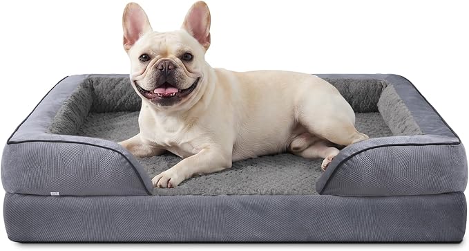INVENHO Orthopedic Dog Bed Medium Size Dog, Waterproof Egg-Crate Foam Couch with Washable Removable Cover, Waterproof Lining and Nonskid Bottom