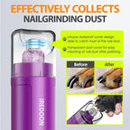 Dog Nail Grinder with 4 LED Lights, 3 Speeds Super Quiet for Pets | Low Vibration,Electric Pet Nail Grinder, Professional Painless Paw Grooming & Smoothing for Small to Large Dogs Cats(Purple)