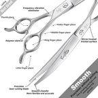 High-end Professional Dog Grooming Curved Scissors Pet Curved Shears 7.5 Inches Extremely Very Sharp Made Of Stainless Steel Alloy By Hand For Dog Cat Groomer