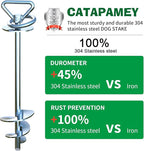 Catapamey Dog Tie Out Cable and Stake,with 30FT Heavy Duty Cable,360° Swivel Run Anchor -Dog Runner for Yard- for Large Dogs up to 150 lbs-Dog Stakes for Outside Yard Outdoor Camping
