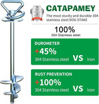 Catapamey Dog Tie Out Cable and Stake,(up to 200lbs) 360° Swivel Dog Run Anchor -with 30FT Heavy Duty Cable,Runner for Yard-Dog Stake for Yard Outdoor Camping