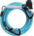 Snagle Paw Dog Leads for Yard 100FT-1000LBS Break Strength,Heavy Duty Tie Out Run Cable for Medium Large Dogs with Swivel Lockable Hook & Spring,Chew Proof Chain for Outside