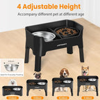 URPOWER Elevated Dog Bowls for Small Dogs, 3-in-1 Raised Stand | No Spill Water Bowl, Slow Feeder Dog Bowls, Non-Slip Food and Water Bowl Set for Small, Medium & Large Dogs