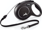 FLEXI® Classic Cord Retractable Dog Leash, Medium, 26 ft - Black | German engineered, original flexi leash, durable quality for dogs up to 44 lbs, tangle-free, walking, reliable brake system