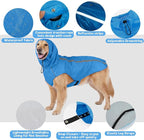 Blue Dog Raincoat with Reflective Strip Hoodie, Waterproof Poncho，XL | Reflective Safety Trim, Waterproof & Breathable, Adjustable Hood, Leash-Friendly Access Hole, Easy On & Off Design