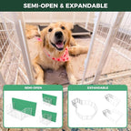 FXW Homeplus Indoor Dog Playpen, 45" H, 8 Panels, for Large Dogs | Stress-free play, Heavy-duty, Semi-open design, Easy setup, Threshold-free gate, Expandable, Patented