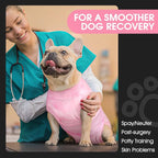 FUAMEY Surgery Suit for Dogs Female After Spayed, Soft Onesie for Surgery | Cone Alternative after Surgery, Dog Wound Cover Spay Suit Prevent Licking, Female Dog Onesie for Heat Cycle, Pink Tie Dye S