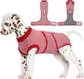 FUAMEY Recovery Suit for Dogs, Dog Onesie for Surgery Female Surgical Suit | Female Dog Onesie for Heat Cycle, Dog in Heat Diapers, Dog Wound care, Spay Cone Alternative after Surgery Rose Stripes XS