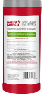 Nature's Miracle Advanced Pet Stain & Odor Eliminating Wipes, 30 Count | Enzymatic Cleaner Eliminates Tough Pet Messes, Quick Clean-Up For Hard Surfaces, Safe For Pets and Home*, Fresh Scent