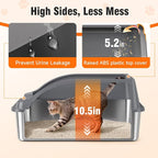 L2 Stainless Steel Litter Box (Dark Grey XL)