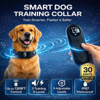 Dog Training Collar with Remote for Small & Medium Dogs (10–100lbs), 1300FT Range, 3 Training Modes (Beep/Vibration/Safe Shock), 9 Levels, Rechargeable Waterproof E-Collar
